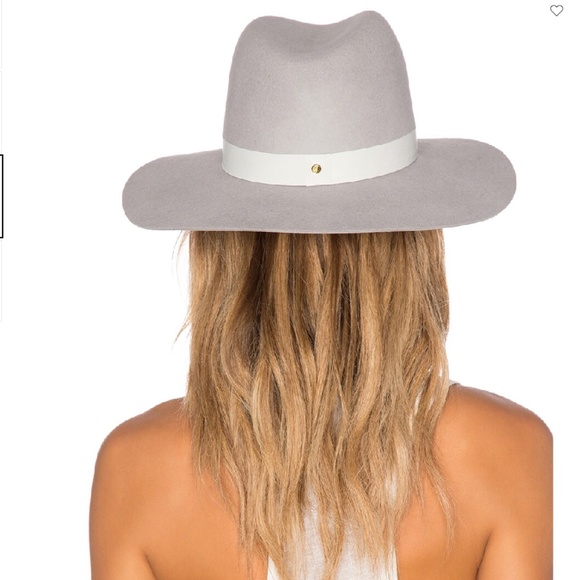 Janessa Leone Henningsen Wool Wide Brim Hat in Silver Sand Gray size Medium main image 10